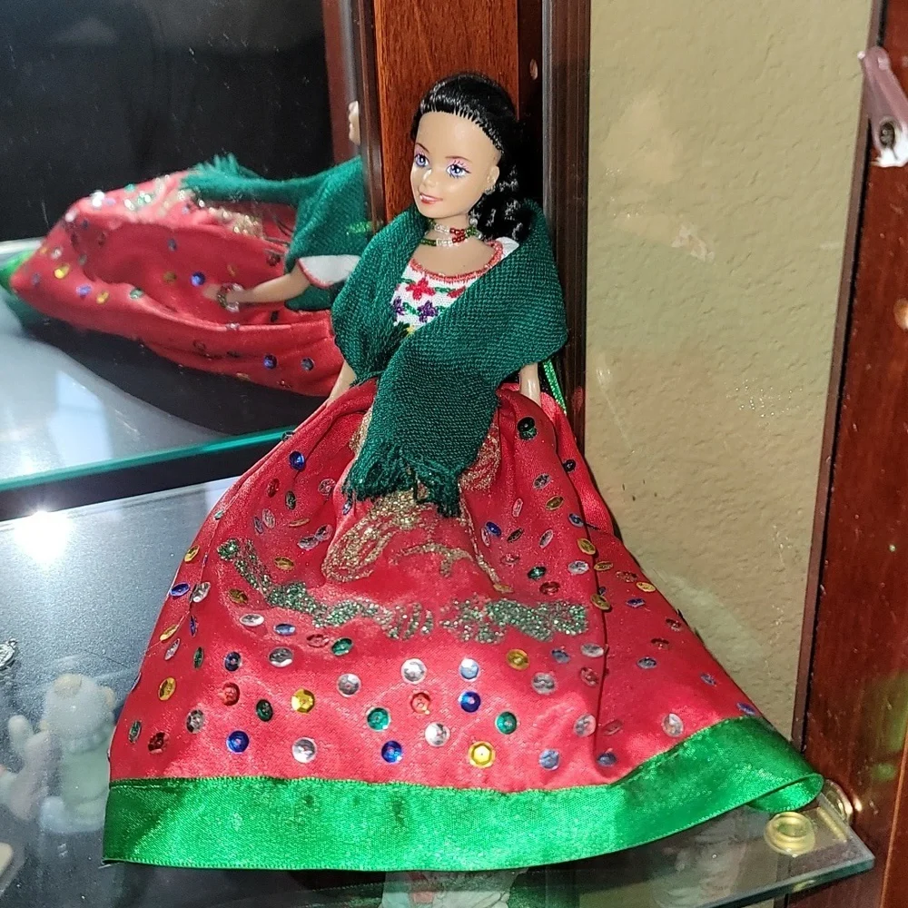 Collectible limited Edition Hispanic Mexican Doll Brand new sat in hutch
